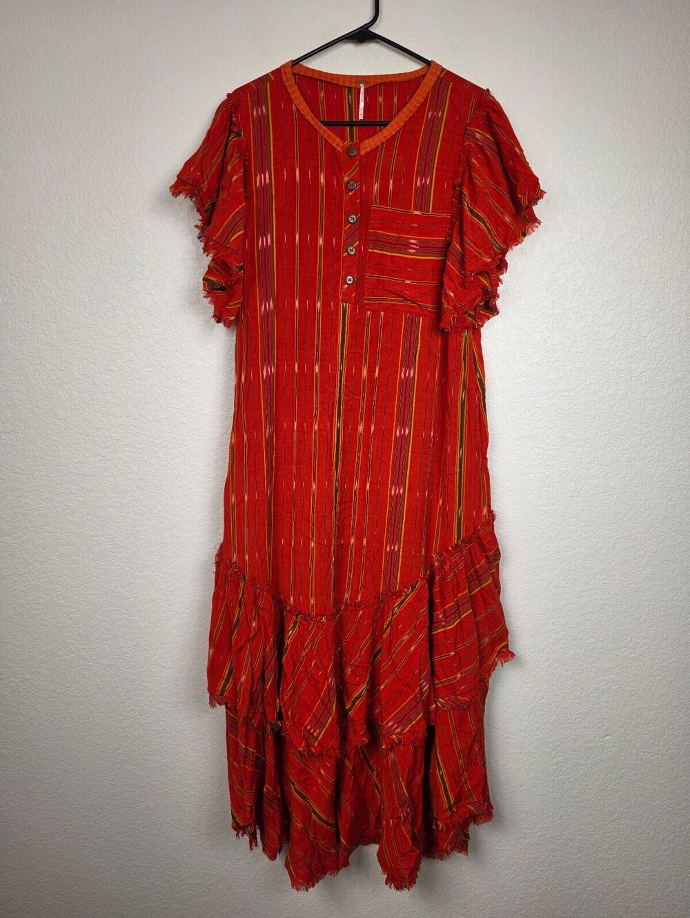 NWT Free People Red Combo Striped Dress XS